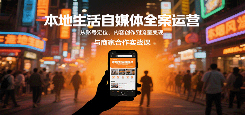 （9.9）本地生活自媒体全案运营，从账号定位、内容创作到流量变现与商家合作实战课