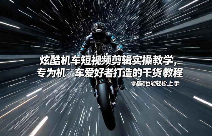 （26.2.7）炫酷机车短视频剪辑实操教学，专为机车爱好者打造的干货教程，零基础也能轻松上手